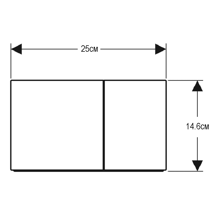 Geberit Sigma70 Клавиша для двойного смыва, квадратная: Хромированный черный
