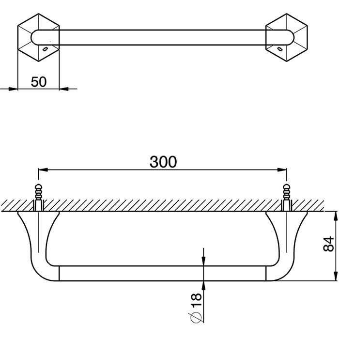CISAL Cherie Полотенцедержатель 30 cм, подвесной, цвет: золото