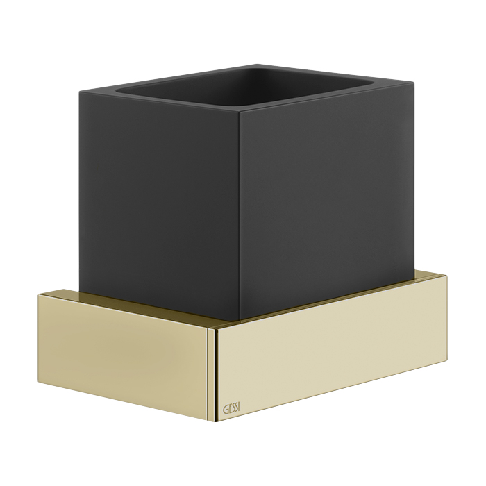 Gessi Inverso Accessories Стакан подвесной, цвет: черный/Brass Brushed PVD