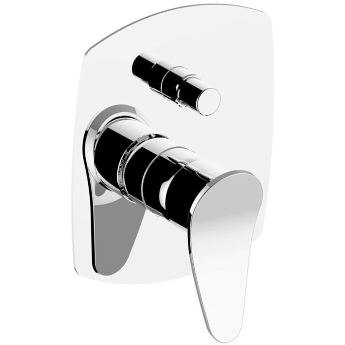 HUBER Harlock Встраиваемый однорычажный смеситель для душа, цвет: хром/черный матовый, 