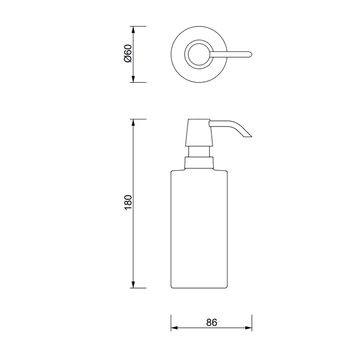 Decor Walther DW 480 Дозатор для мыла, настольный, фарфор, цвет: белый / хром