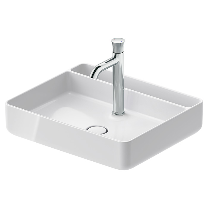 Duravit Bento Starck Box Раковина накладная 55х46см, с 1 отв., HygieneGlaze, цвет: белый глянцевый