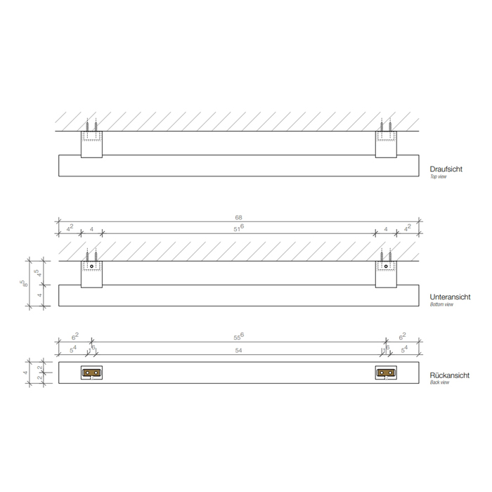 Decor Walther Tube HTE468 Полотенцедержатель 68см, подвесной, цвет: хром