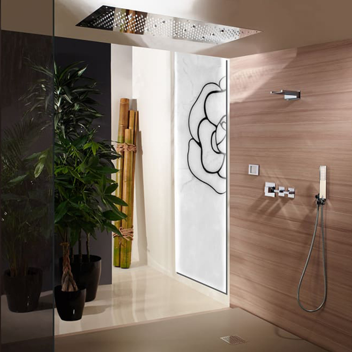 Bossini Cascata XL Излив для ванной или душа, каскадная струя, латунь, 1/2, цвет: хром