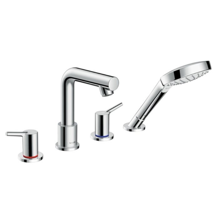 Hansgrohe Talis S, Смеситель для ванны и душа, на 4 отверстия, Цвет: хром