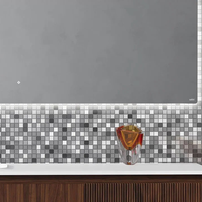 Salini Зеркало для ванны OMBRA 180х70х2.5см., с LED подсветкой, влагостойкое AGC Сrystalvision, сенс. выкл., крепления, обогрев, антизапот.