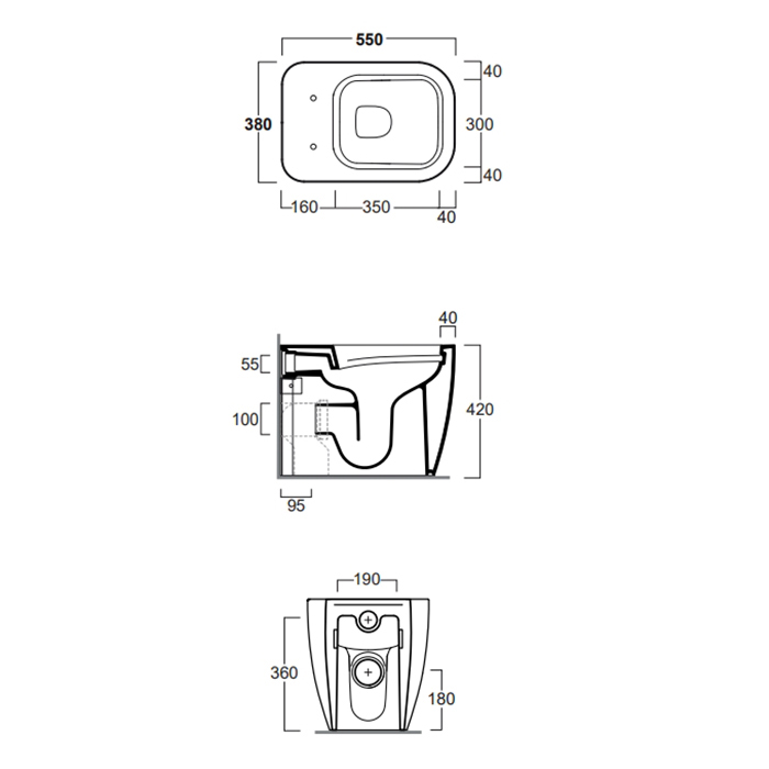 Simas Henges Унитаз напольный безободковый 38х55 см, цвет: sabbia matt