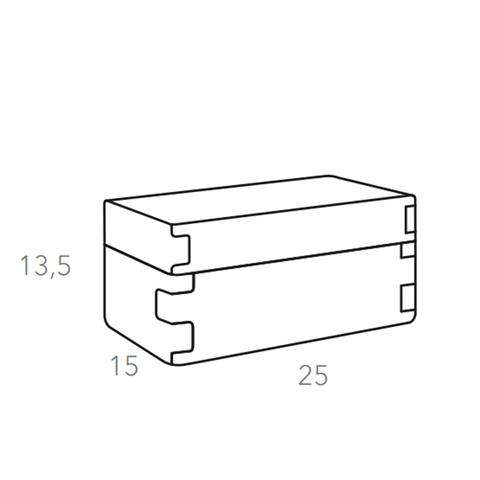 ADJ Коробка Snob, 25x15xH13,5 см., цвет: панна котта/белый