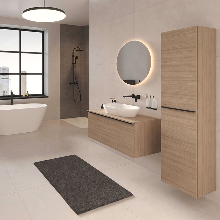 Duravit Shower Systems Душевая система в комплекте с термостатическим смесителем, цвет: чёрный матовый