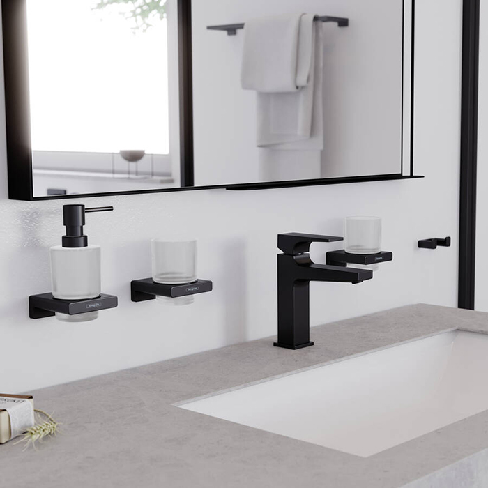 Hansgrohe AddStoris Диспенсер для жидкого мыла, цвет: черный матовый