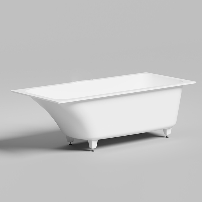 Salini Orlanda KIT Встраиваемая ванна 170х75х60cм., "Up&Down", сифон, щелевой слив-перелив, мат-л: S-Sense, цвет: белый матовый