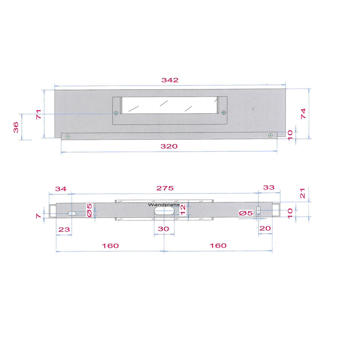 Decor Walther Slim 34 Светильник настенный 34x7x2см, 1x R7S 118mm max. 100W, цвет: хром