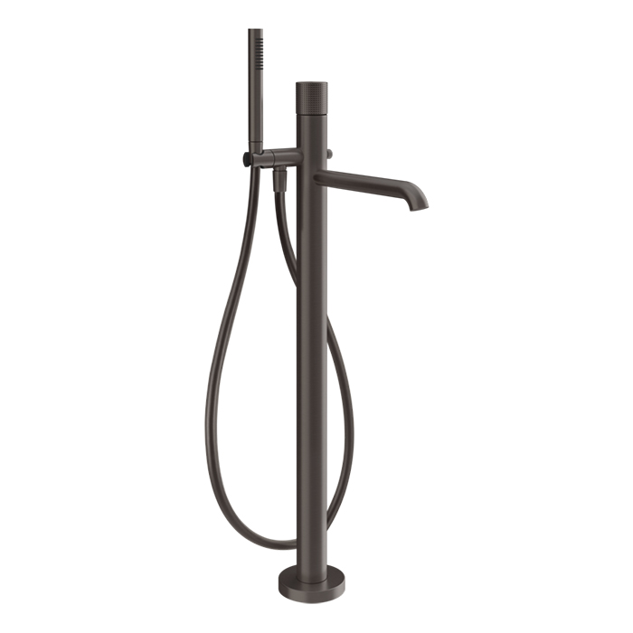 Gessi Habito Cesello Смеситель для ванны, напольный, цвет: Black Metal Brushed PVD