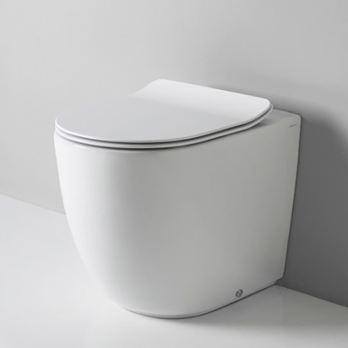 Artceram File 2.0 Унитаз напольный 37х52см, безободковый, слив универсальный, турбо смыв the.reel, saniglaze, цвет: белый матовый