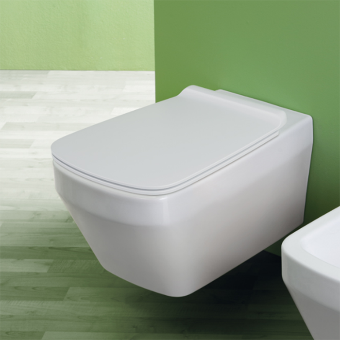 Simas Baden Baden Унитаз подвесной, 56х36см., безободковый, с сиденьем, цвет: белый матовый