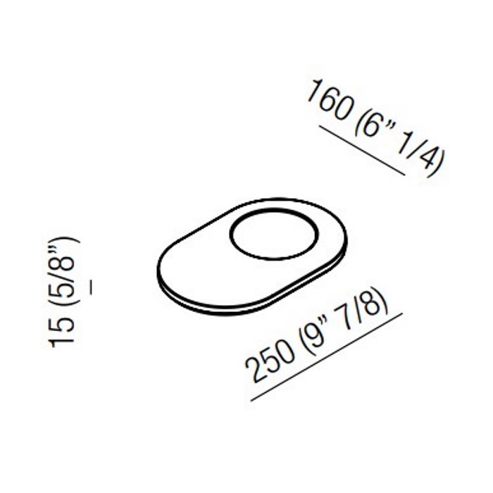 Agape Constellation Мыльница мраморная 25х16х1.5 см, мрамор Marquina, настольная, цвет: черный