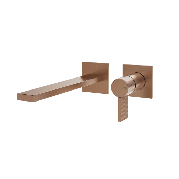 Gessi Inverso Diamantato Смеситель для раковины, настенный, цвет: Copper Brushed PVD