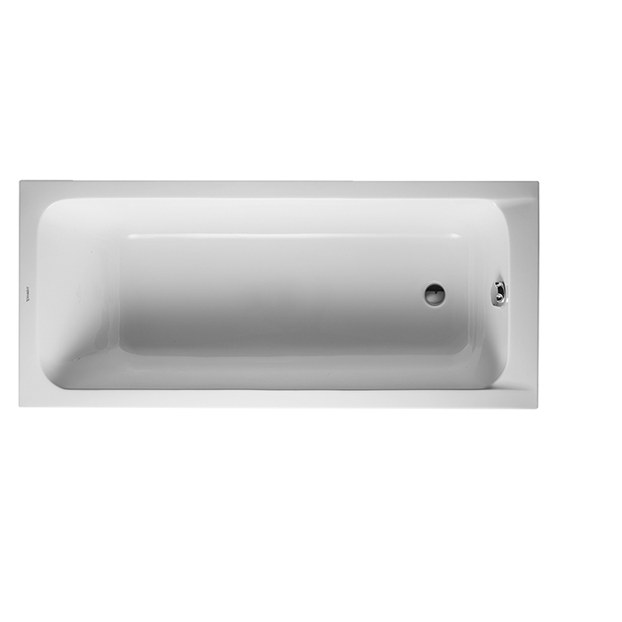 Duravit D-Code Ванна акриловая 160х70x40см, встраиваемая, с 1 наклоном для спины, выпуск в зоне ног, цвет: белый