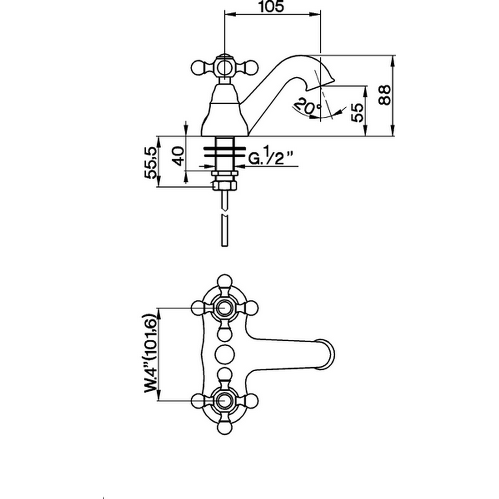 CISAL Arcana Ceramic Смеситель для раковины "моноблок", цвет: хром