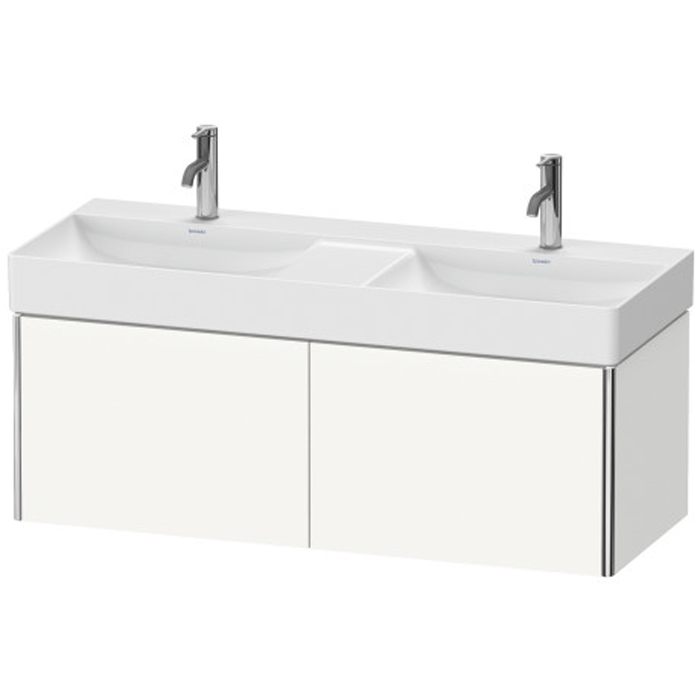 Duravit XSquare База подвесная 118.4x46см с раковиной, 2 выдвижных отделения, цвет: глянцевый белый