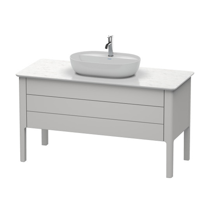 Duravit Luv База напольная 138.8x57х74.3см., с 2 выдв. ящиками, каменной столешницей и раковиной, цвет: белый матовый