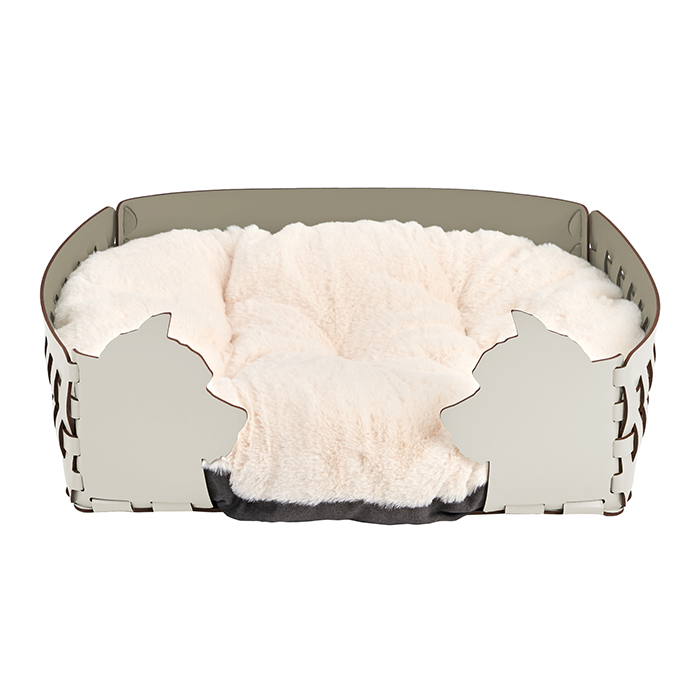ADJ Лежанка Dog, 45х30хН15 см., цвет: белый/панна котта