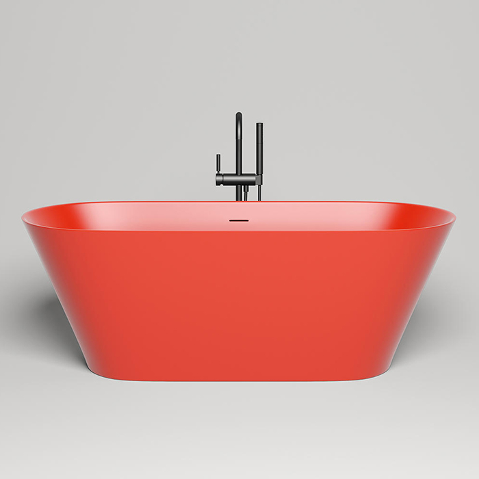 Salini Mona Ванна отдельностоящая 170х72х58.5 cм, донный клапан "Up&Down", сифон, слив-перелив, материал: S-Sense, цвет: глянец RAL2005 