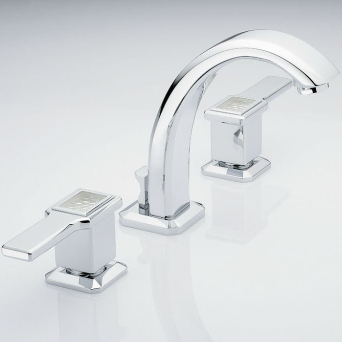 THG Métropolis à manettes cristal clair Смеситель для раковины, на 3 отв., цвет: хром/прозрачный хрусталь