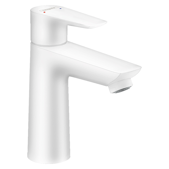 Hansgrohe Talis E Смеситель для раковины, на 1 отв., излив 11.2см, h10.4см, цвет: белый матовый    