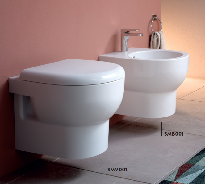 ARTCERAM/HIDRA SMARTY Биде подвесное  35х50 см, с 1 отв под смеситель, цвет: белый