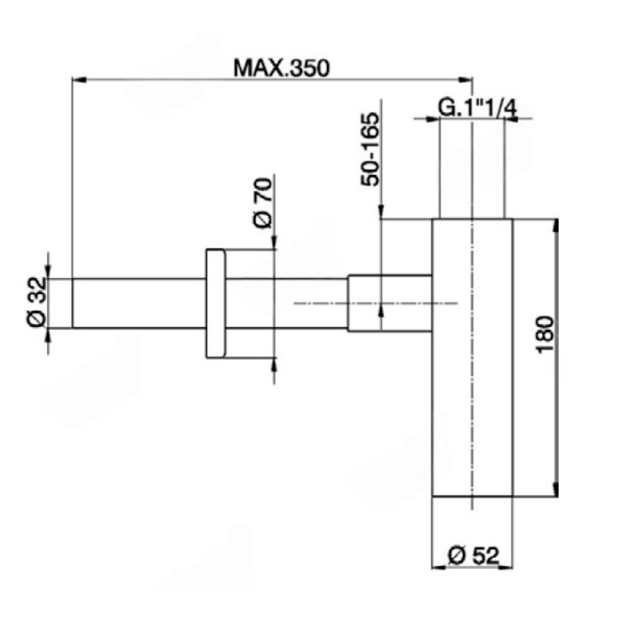 Cisal Сифон для раковины, цвет: Nichel Satinato Spazzolato