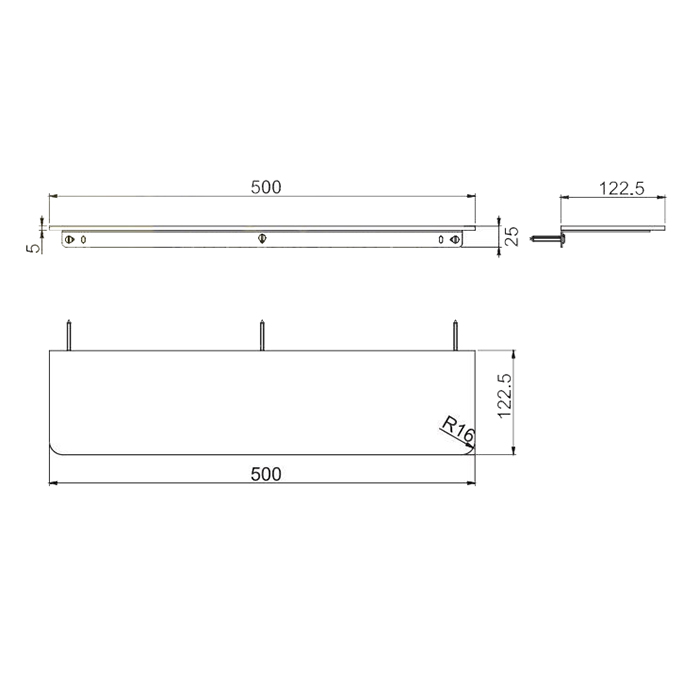 Carlo Frattini Switch Полка 300 мм., цвет: черный мрамор