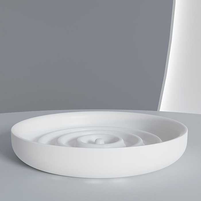 Salini Gocce Мыльница настольная, S-Stone, цвет: белый матовый