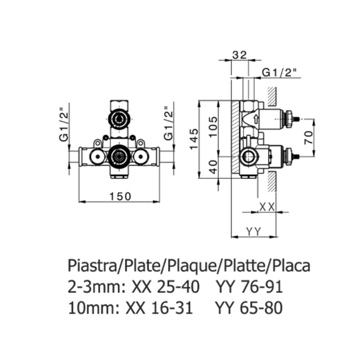 Cisal Less New Внутренняя часть для термостатического смесителя LN007300