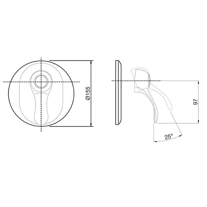 Fima Carlo Frattini Lamp F3309X1CR Однорычажный смеситель для ванны и душа, встраиваемый, цвет: хром