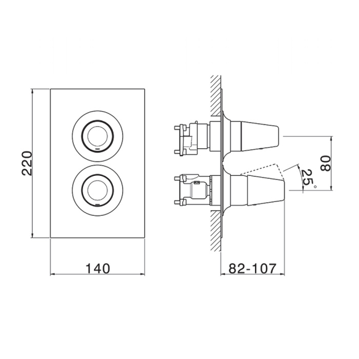 Cisal Vita Смеситель встраиваемый для душа на 3 выхода, цвет: хром