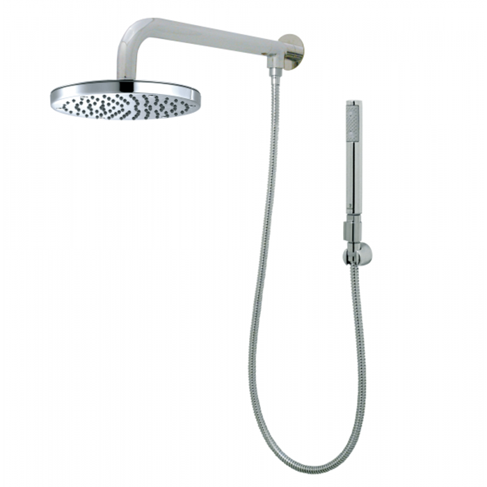 Bossini Oki Комплект для душа с верхним душем Ø200 мм. с держателем 331,5 мм. из стены, с ручным душем, настенным держ и шлангом 1500 мм., цвет: хром