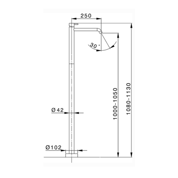Cisal Less New Смеситель для раковины, напольной, цвет: Bianco Opaco