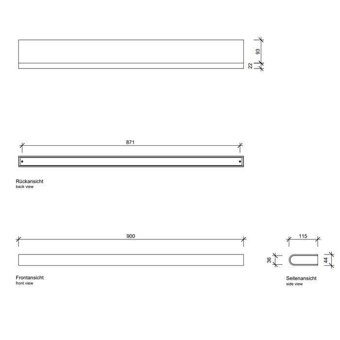 Decor Walther Book 90 LED Светильник настенный 90x11.5x4.5см, светодиодный, 1x LED 24.6W, цвет: никель сатинированный