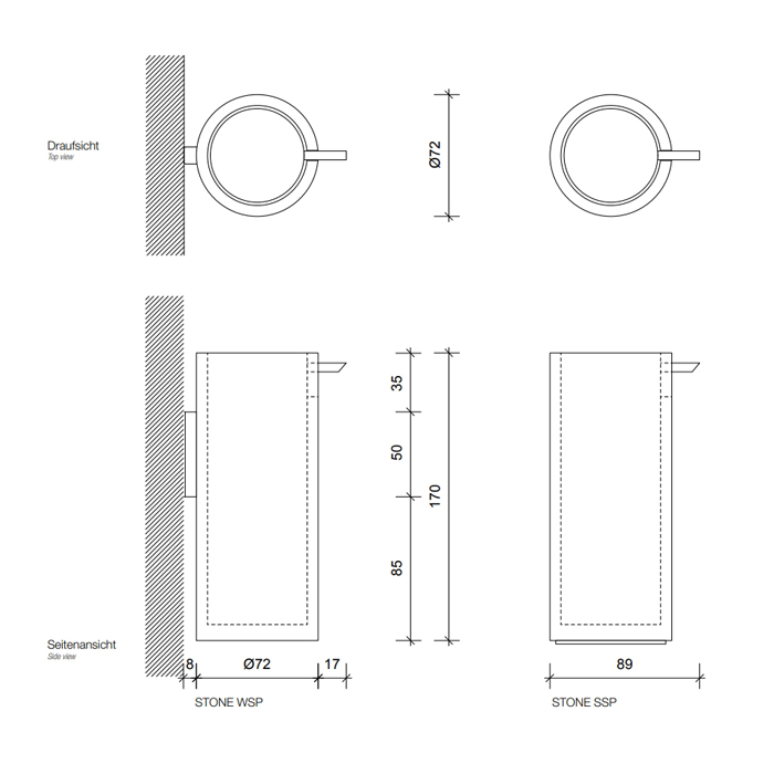 Decor Walther Black Stone SSP Дозатор для мыла, настольный, цвет: черный матовый / сталь матовая