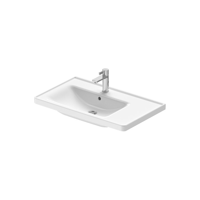 Duravit D-Neo Раковина 80х48см., без отв., накладная, с переливом, цвет: белый