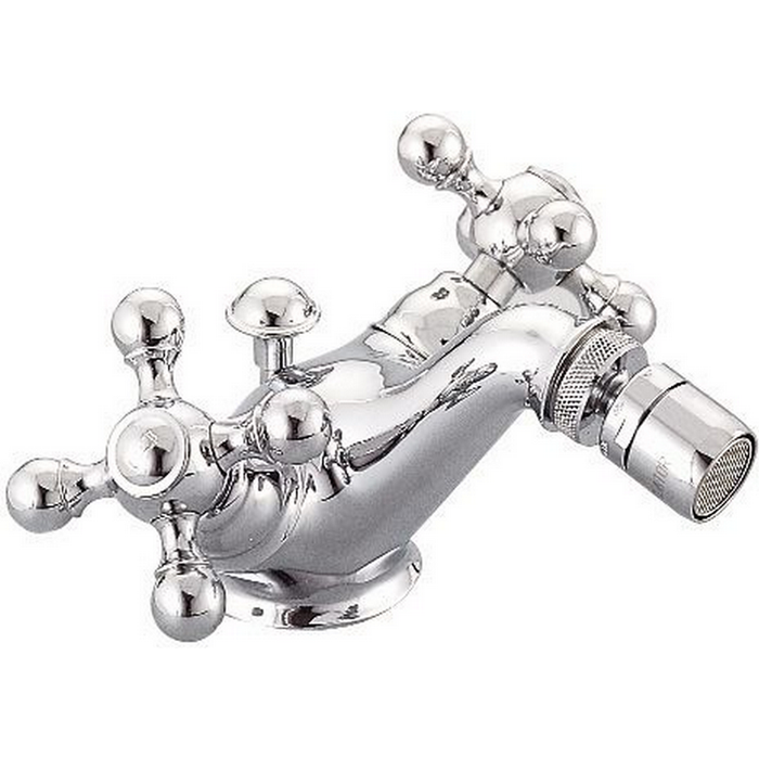 CISAL Arcana Ceramic Смеситель двухвентильный для биде на 1 отверстие с донным клапаном, цвет: хром 