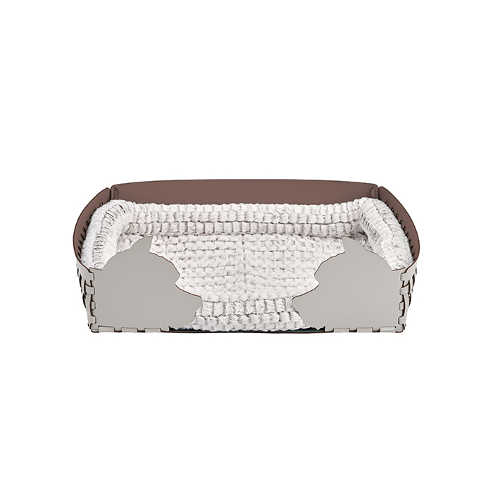 ADJ Лежанка Dog, 60x42xH15 см., цвет: устричный/пепельная роза