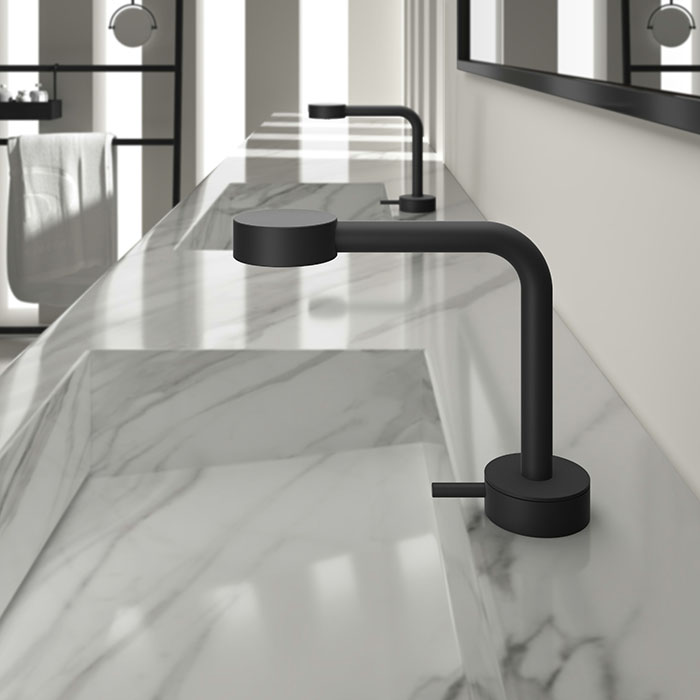 Cisal Slim Смеситель для раковины, на 1 отв., цвет: черный матовый