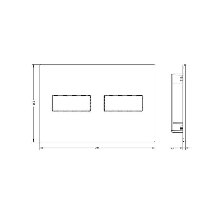Artceram Клавиши смыва Смывная клавиша INOX-710, цвет: черный металл браширой PVD