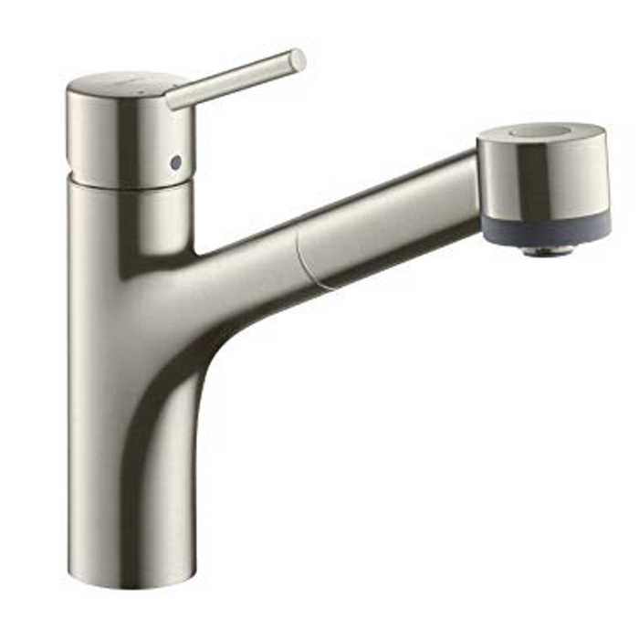 Hansgrohe Talis M52 Смеситель  для кухни на 1 отв, поворотный излив: 22.2см с вытяжным душем, 2jet, h:16.5см, цвет: нержавейка