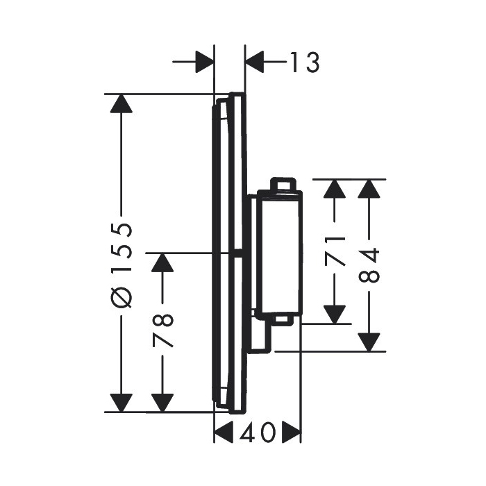 Hansgrohe ShowerSelect Comfort S Смеситель для душа, встраиваемый, термостатический, цвет: белый матовый