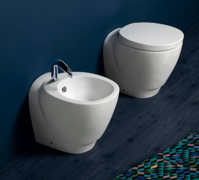 Simas Bohemien биде напольное с 1отв под смеситель 36.5x53.5см, цвет: белый