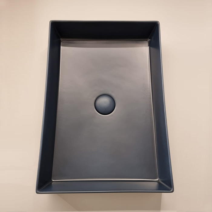 ArtCeram Scalino Раковина накладная 38х55 см, без отв под смеситель, без слив перелива, цвет: notte