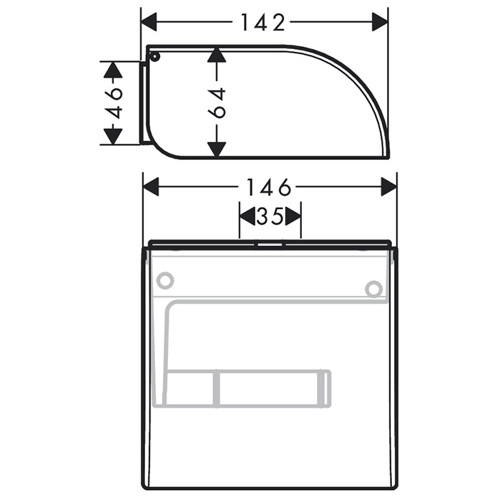 Axor Universal Circular Держатель тдля /б, подвесной, с крышкой, цвет: хром